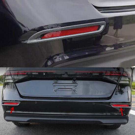 For Honda Accord 2023 2024 Carbon Fiber Rear Fog Lamp Bumper Light Cover Trim