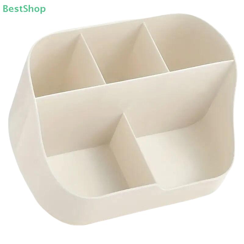 5-grid Large Capacity Pen Holder Multifunctional Makeup Brush Holder High Quality Plastic Desktop Organizer Storage Bucket