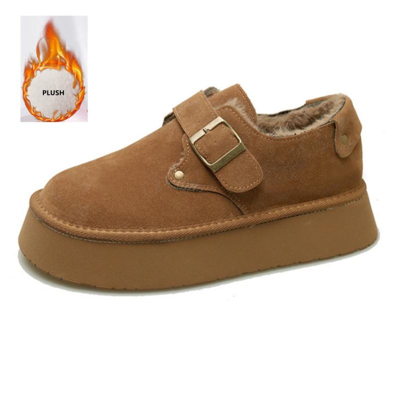 Fashion Fashionable Versatile Women Platform Thick Shoes 2025 Autumn Winter Female Casual Flat Shoes Round Toe Shallow Mouth Women Shoes