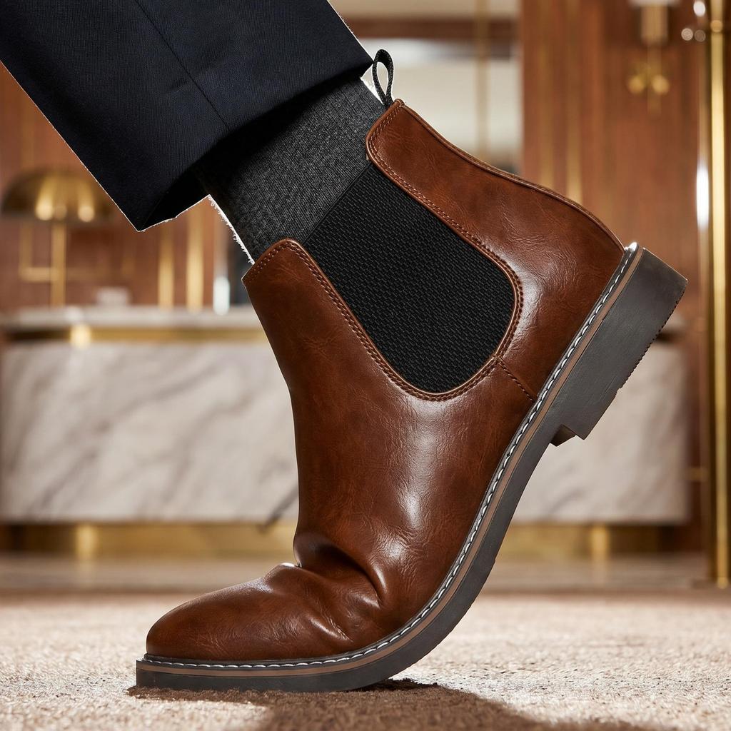 Chelsea Boots Men 2026 Retro Brand Comfortable Fashion Casual  Chelsea Boots