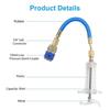 Car A/C Oil/Dye Injection 30Ml 2Oz With R-134A Low Side Quick Coupler Adapter 1/4 Air Conditioning Auto Manual Oiler Syringe