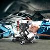 450 LBS Low Profile Transmission Jack - Heavy-Duty Auto Repair Lift with 7-23 Inch Hght Range 2M Safety Straps and 4 Brake Whee