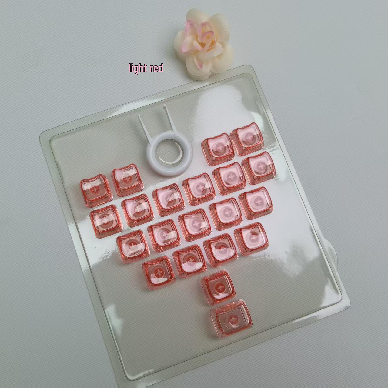 21-Key High Transparency or Butterfly Heart Keycaps for DIY Mechanical/Magnetic Switch Keyboards