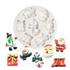 55KF Santa Snowmans Silicone Mold Fondant Mold DIY Christmas Ornaments Mold