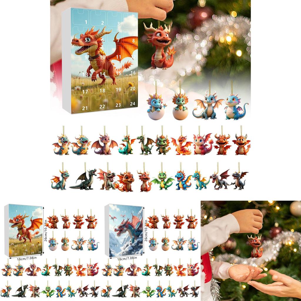 Christmas Blind Box Series With Dragon Figures For Festive Tree Ornaments And Collectors