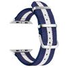 Pulseira de Relógio - MY-MONTRE - Tecido de cinto de segurança - Azul escuro/branco - Compatível 38/40/41/42/44/45/49mm - Unissexo
