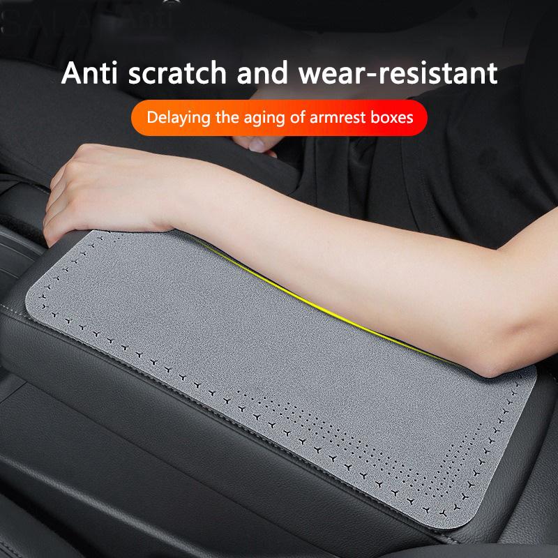 Car Armrest Cushion Storage Box Anti-Slip Protection Cover Pad Mat For Kia GT Line Rio Ceed Optima Sportage Picanto Proceed