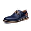 Genuine Leather Mens Dress Shoes Oxfords Brogue Lace Up Italian Mens Casual Shoes Luxury Brand Moccasins Loafers Plus Size 38-48