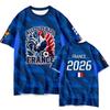 Maglia Fan Nazionale Francese Mbappe T-shirt Sportiva Unisex Manica Corta Asciugatura Rapida