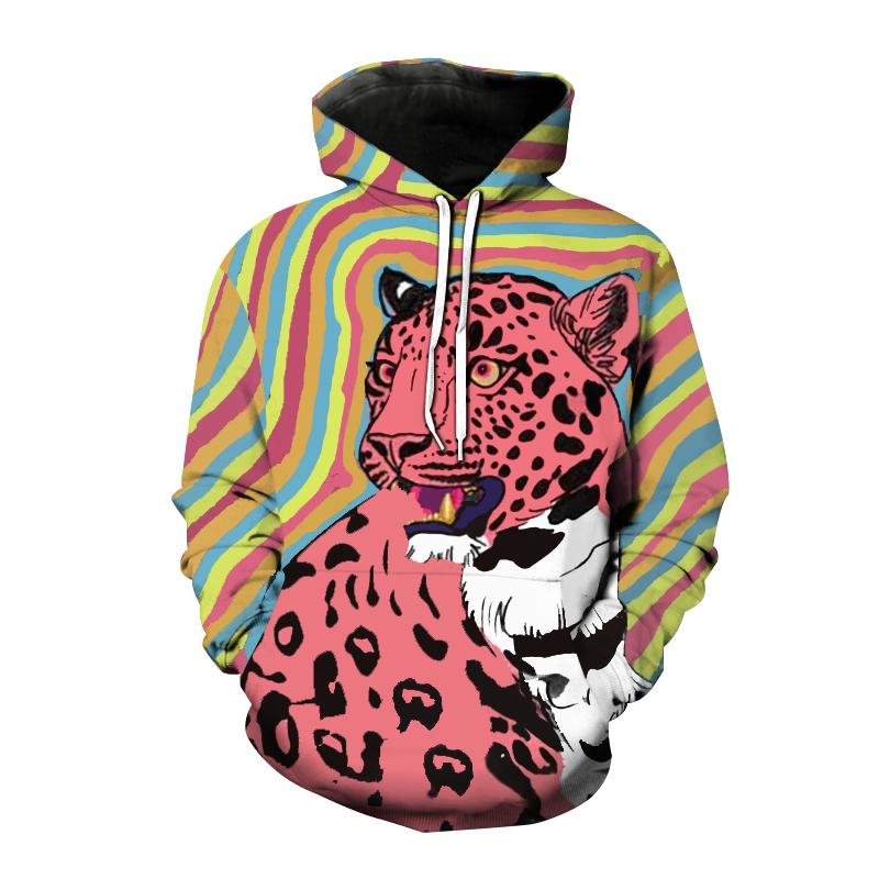 Animal Hoodies Leopard Tiger Zebra 3D Printed Women Streetwear Hoodie Oversized Pullovers Hooded Sweatshirts Kids Tops Clothing