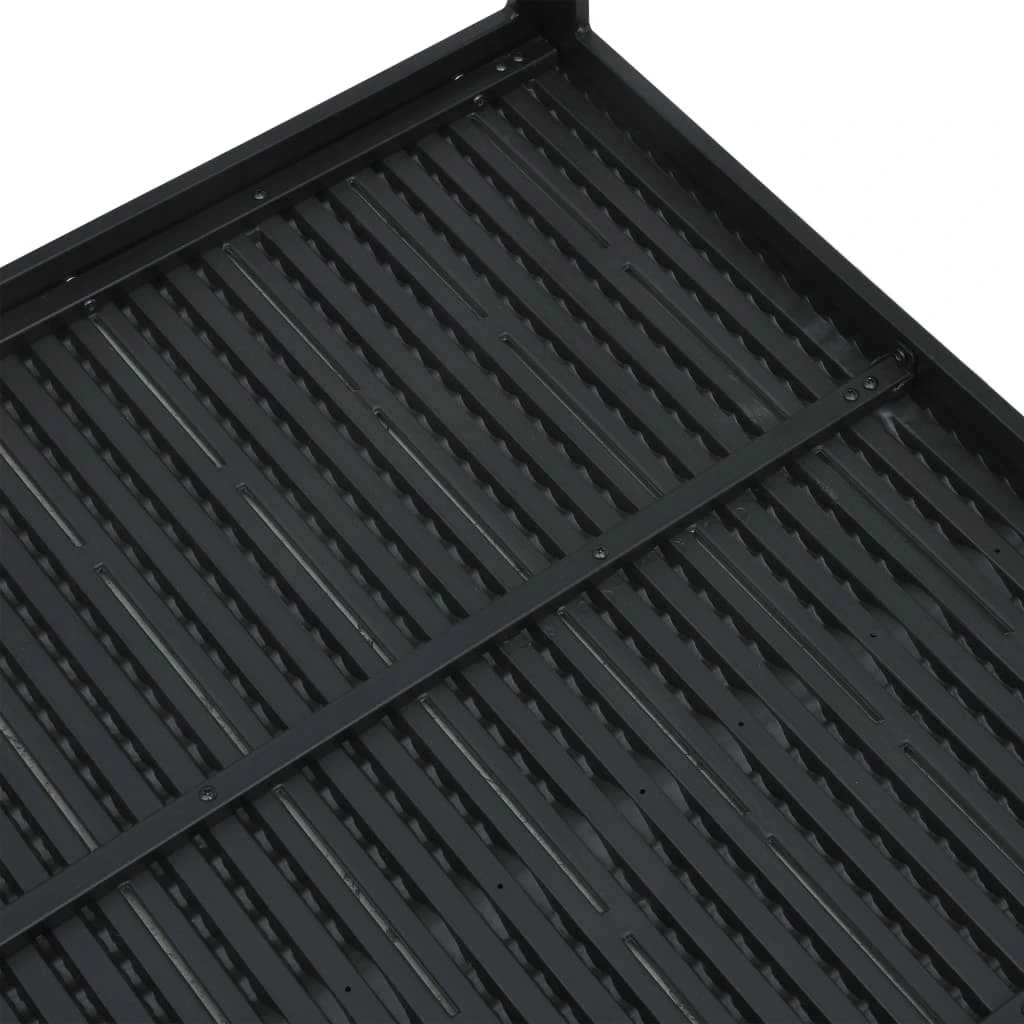 Coffee Table Black 78 x 78 x 74 cm HDPE with Wood Grain Finish