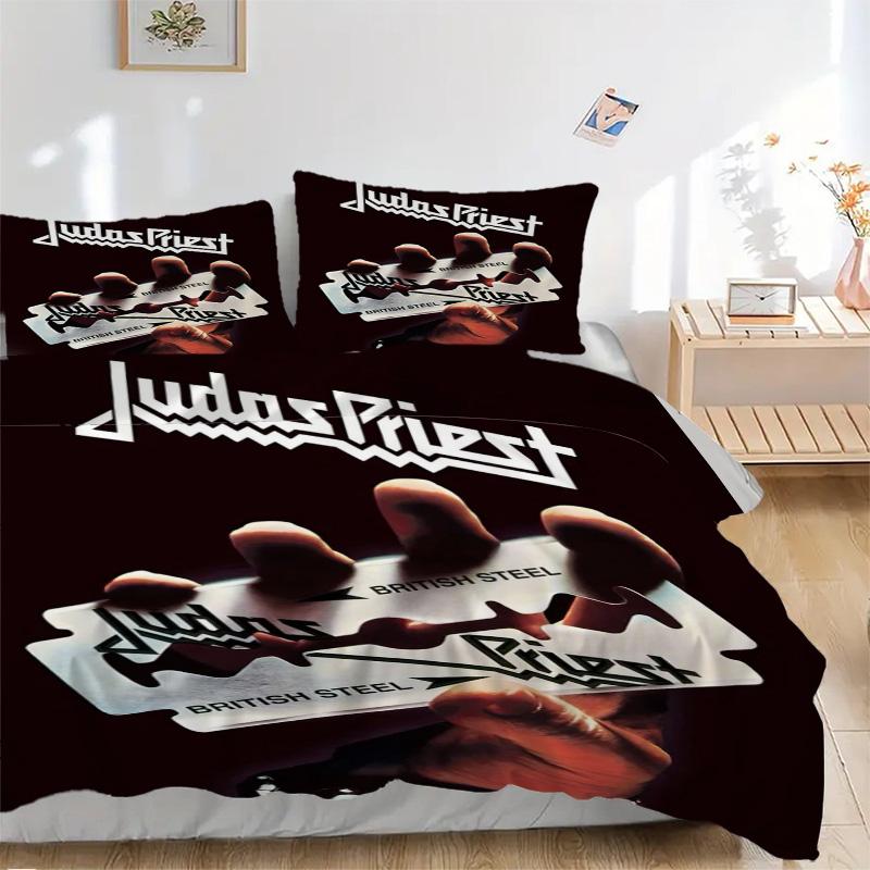 British Steel Bedding 3 Piece Set HD Print Duvet Cover Pillowcases for Teens Adult Bedroom Decoration Christmas Gift