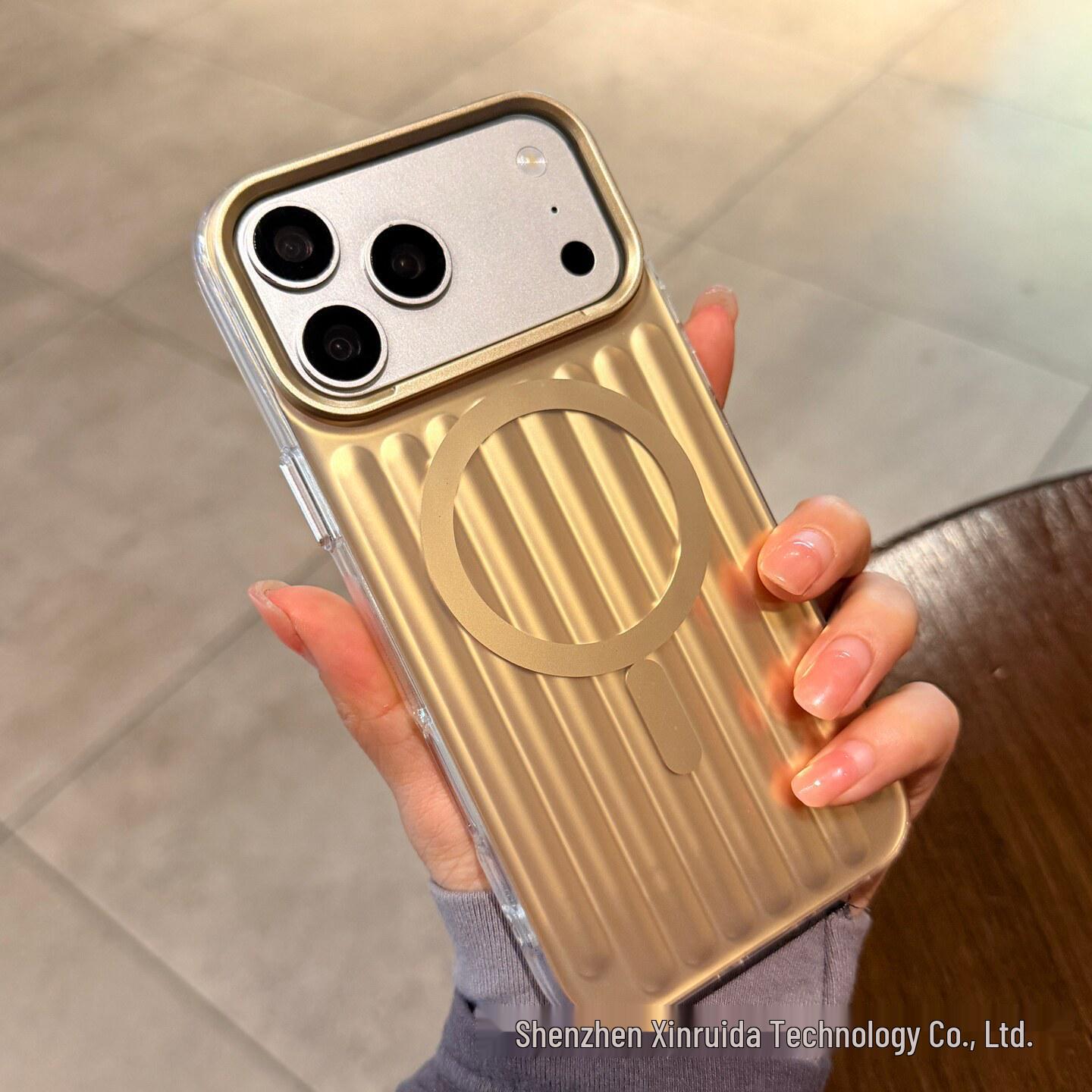 

iPhone 17 Pro Max Magnetic Drop-Proof Case with Corrugated Suitcase Design 13