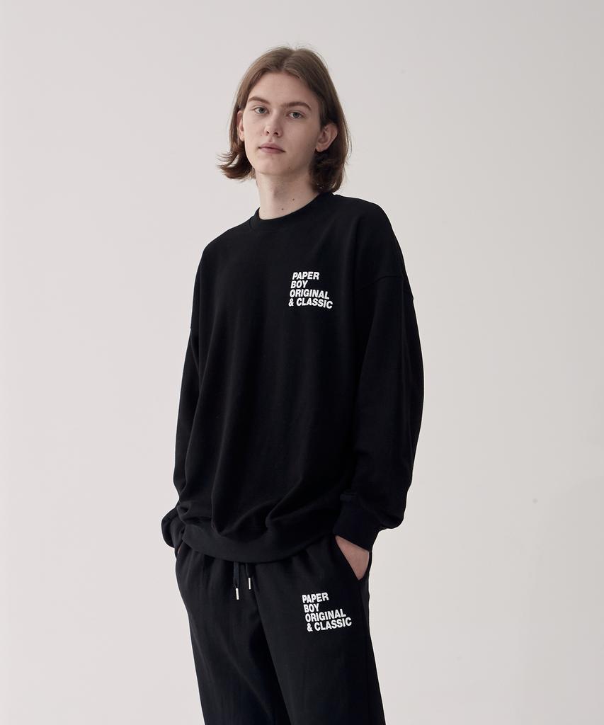 PAPERBOY Classic Sweatshirt - Black