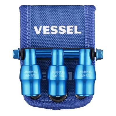 VESSEL Limitovaná edícia Quick Catcher Trojitý držiak, Modrý, QB-10B3BB