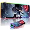 RGB Backlit Anime Solo Leveling Mouse Pad Cute Anime Grils Lager Gamer Accessories Overwatched Mouse Mat Non-Slip Keyboard Mat