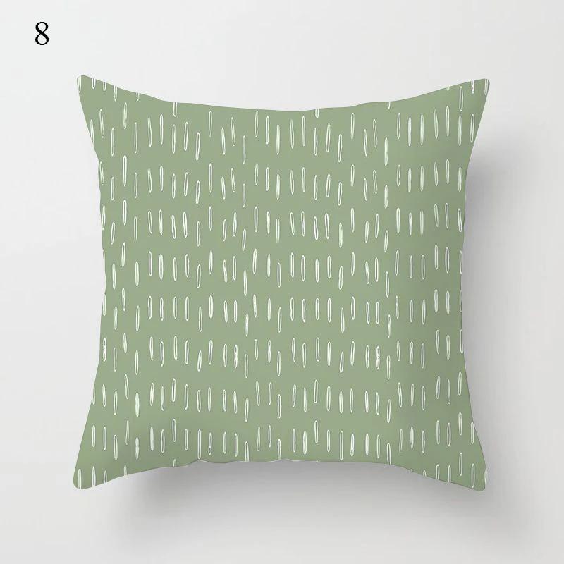 45*45cm Delicate Fresh Green Pillow Cover Breathable Peach Skin Pillowcase Decorative Throw Pillows Case Durable Household Items