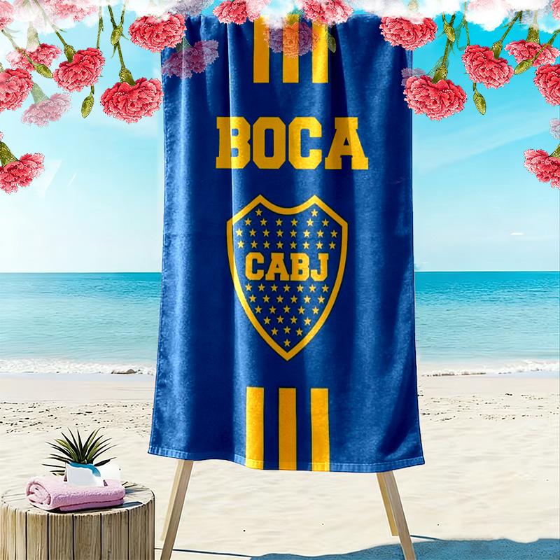 Boca Juniors Print Beach Towel, Large Soft Quick Dry Towel for Beach Camping Swimming