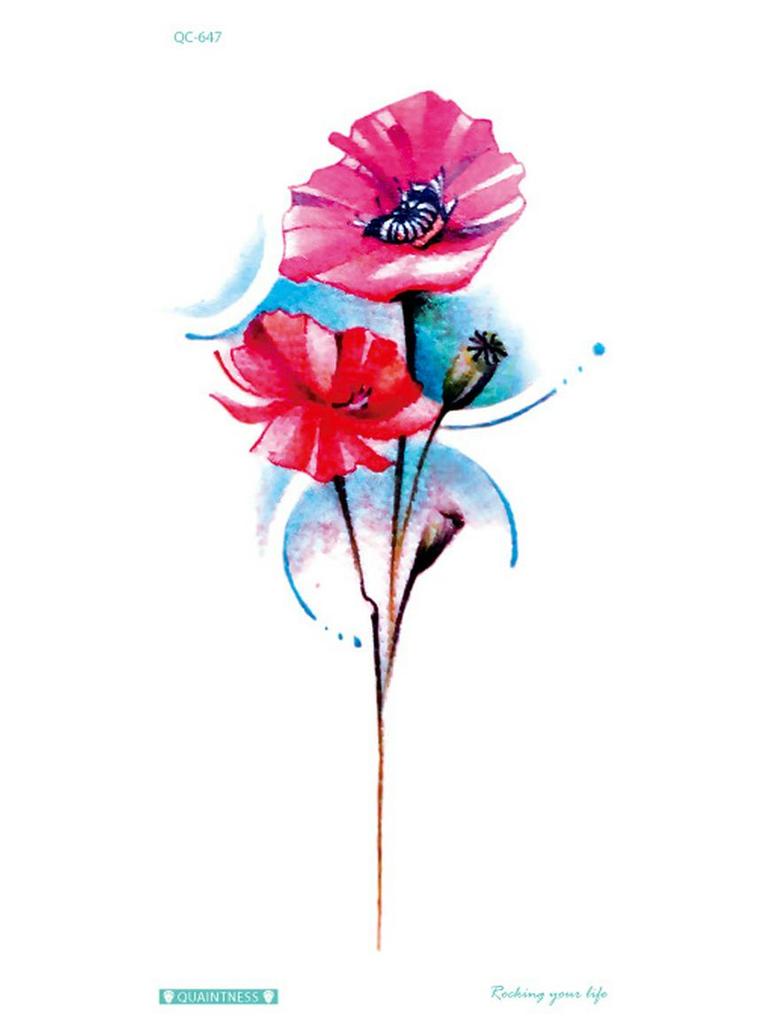 Ruicailong Pegatinas de Tatuaje de Brazo Floral 3D Impermeables para Mujer - Diseño Elegante y Sexy
