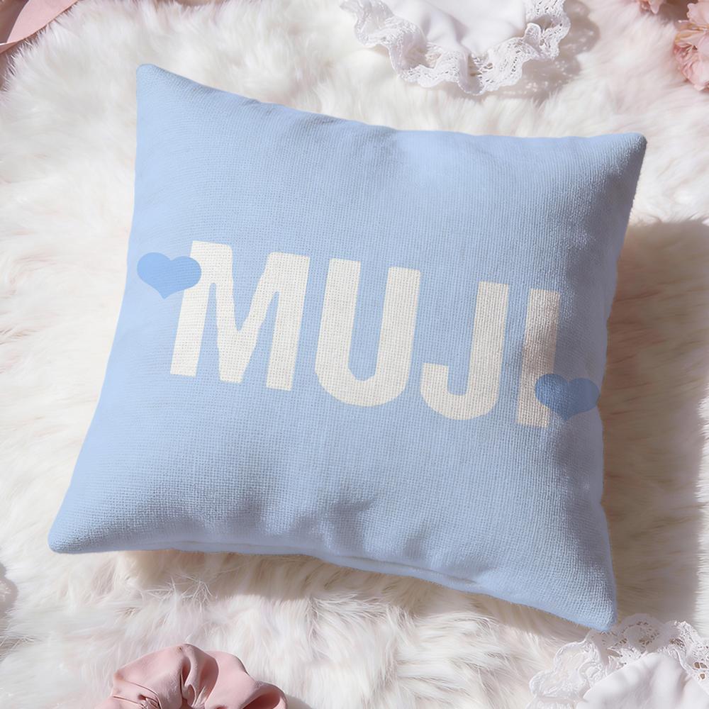 classic brand m-MUJI Cushion Cover Premium Comfort Reversible Pillow Cove -Two in One Design for Any Room & Car Interior