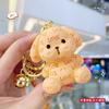 Resin Sitting Position Love Dog Keychain Exquisite Couple Doll Keychain Bag Pendant Small Gift