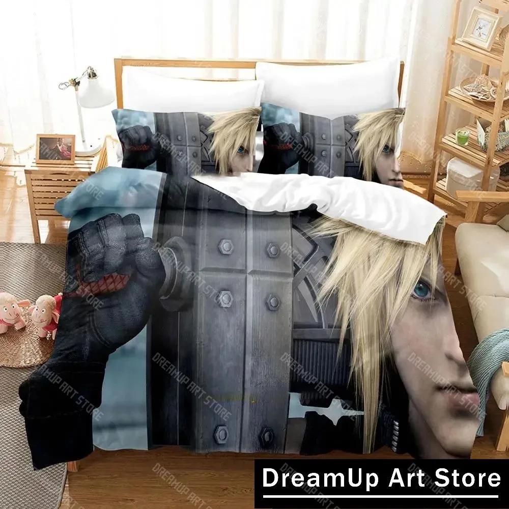 3D Print Game Crisis Core Final Fantasy Vii Bedding Set Boys Girls Twin Queen King Size Duvet Cover Pillowcase Bed Boys Adult
