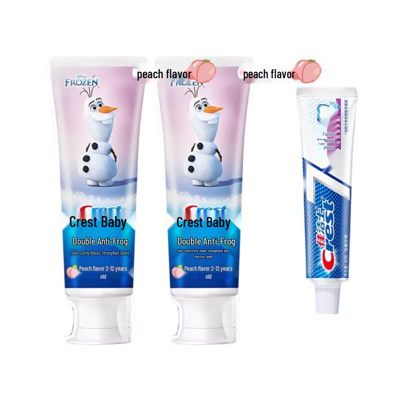 Crest Kids Anti-Cavity Toothpaste (Olaf Edition) & Adult 7-Effect Toothpaste Bundle
