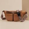 Waist Bag Women's Chest Bag Soft Leather Shoulder Crossbody Bag