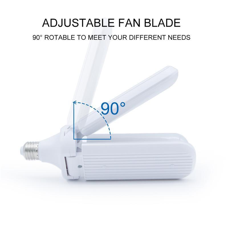 LED Bulb E27 220V Industrial Adjustable Foldable Fan Blade Light SMD2835 Home Decor Lamp Workshop Garage Lighting 30W 45W 60W