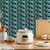 2026 Waterproof Wall Sticker Mosaic Pattern Ceramic Tile Sticker Kitchen Bathroom Sink Decoration Surface Gloss Film Self-adhesive Wall Sticker