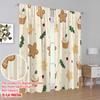 2 Stück, 2D-Flachdruckmuster Vorhänge Weihnachtsplätzchen Lebkuchen Sterne Muffins (4) Polyester Fabrik (ohne Stange) Vielseitig
