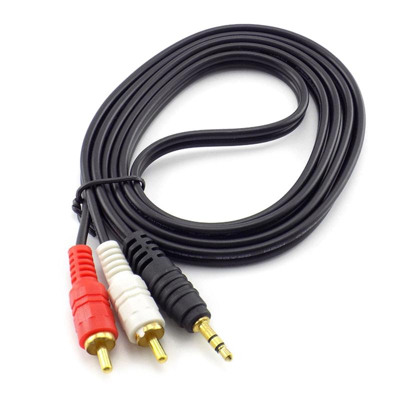 

3.5 Male to 2RCA Male Standard Stereo Audio Cable for Phone Tv Aux Sound Computer Headphone Headset Earphone Cable 1.28 meters