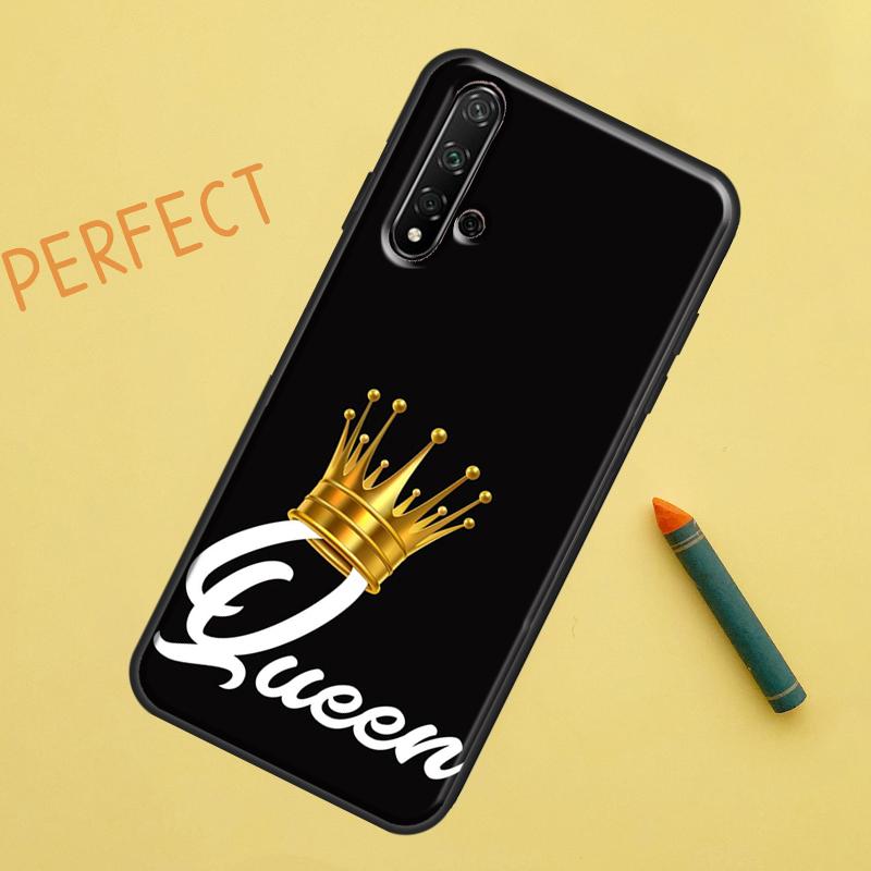 King Queen Crown For Huawei Nova 12s 11i 7i 8i 12i Y73 Y70 Y90 Y60 Y72 Y61 Y91 9 10 SE P40 Lite P30 Pro Case