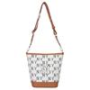 Polyester Bucket Bag, Shoulder Bag, Crossbody Bag Women's White Casual 3ABML023N-50CRS