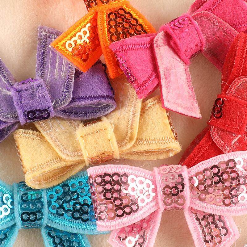 Etichete brodate pentru îmbrăcăminte, accesorii de păr, paiete, funde, agrafe de păr, accesorii DIY pentru bijuterii, autocolante din pânză brodată