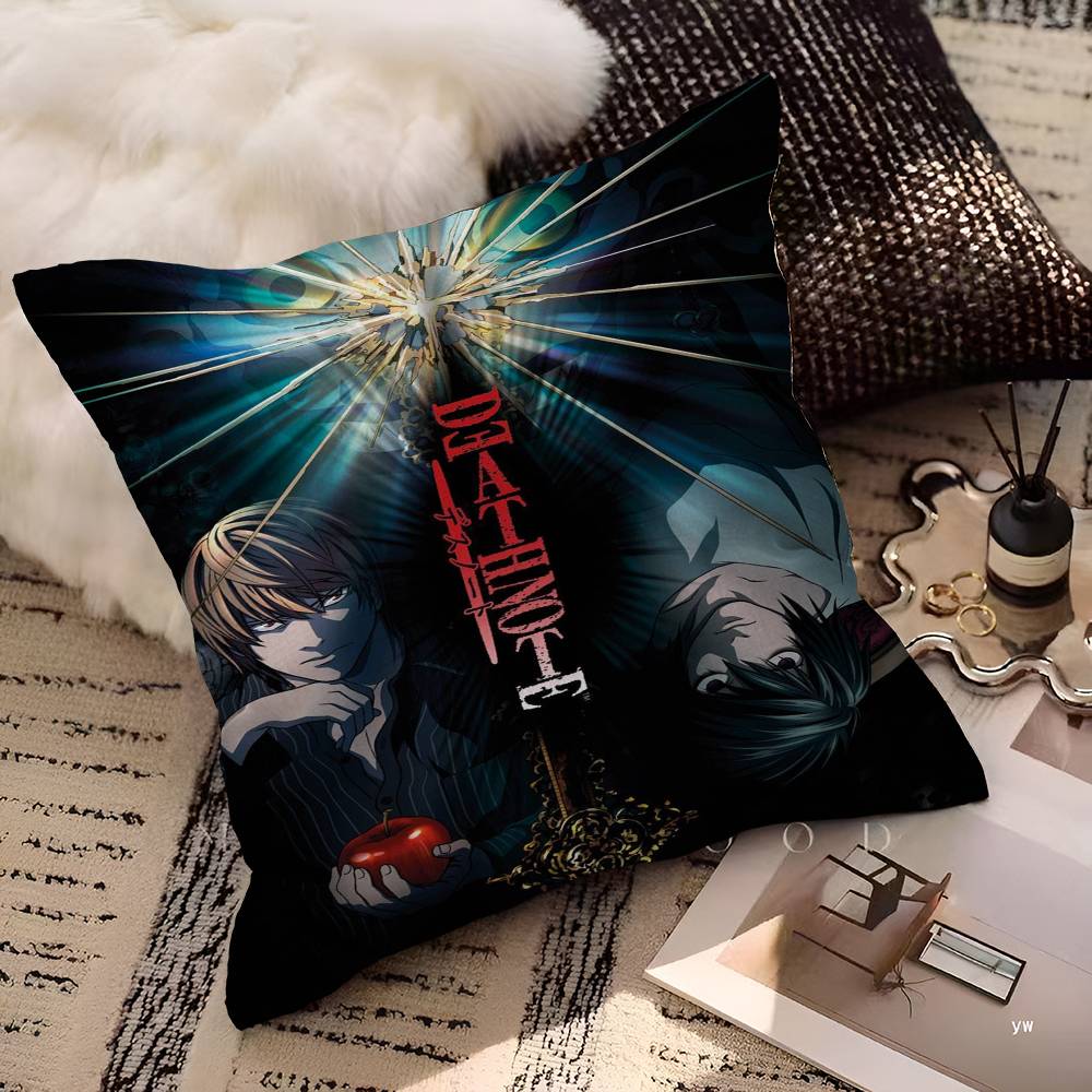 Anime Death Note Cushion Cover Inches Farmhouse Decor Home Throw Pillow Covers for Couch Decorations