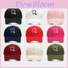 Heart Embroidery Baseball Cap With Sun Protection For Casual Outdoor Wear