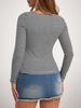 Women's Slim Fit Casual Striped Long-Sleeve Autumn Base Layer Top
