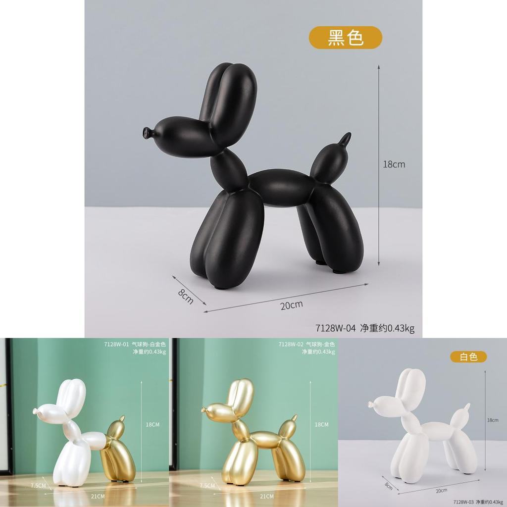 Estatua Minimalista de Perro Globo de Resina para Mueble de TV Mesa de Bar Decoración de Fiesta