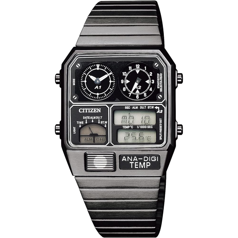 

Годинник CITIZEN ANA-DIGI TEMP Модель-репліка, Чорний, JG2105-93E