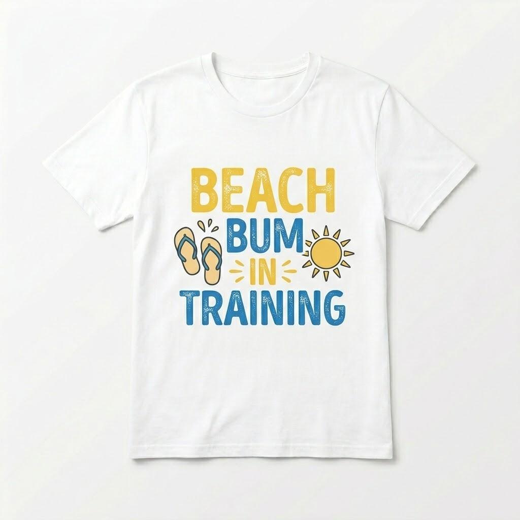 Beach Bum In Training Shirt Cute Summer Vacation T-Shirt Beach Life Tee XXL