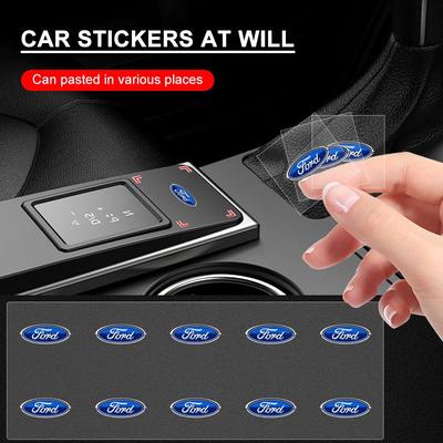New Car Interior Sticker Central Control Decals Emblem Badge For Focus Mk2 Mk3 Fiesta Fusion Ranger Mondeo S-MAX Kuga