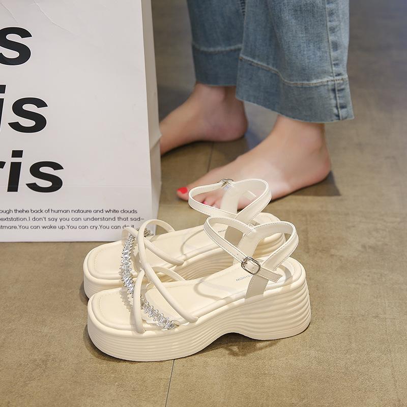 

Platform sandals women s 2025 new summer fashion casual height increase high sense skirt Roman shoes women s shoes 35