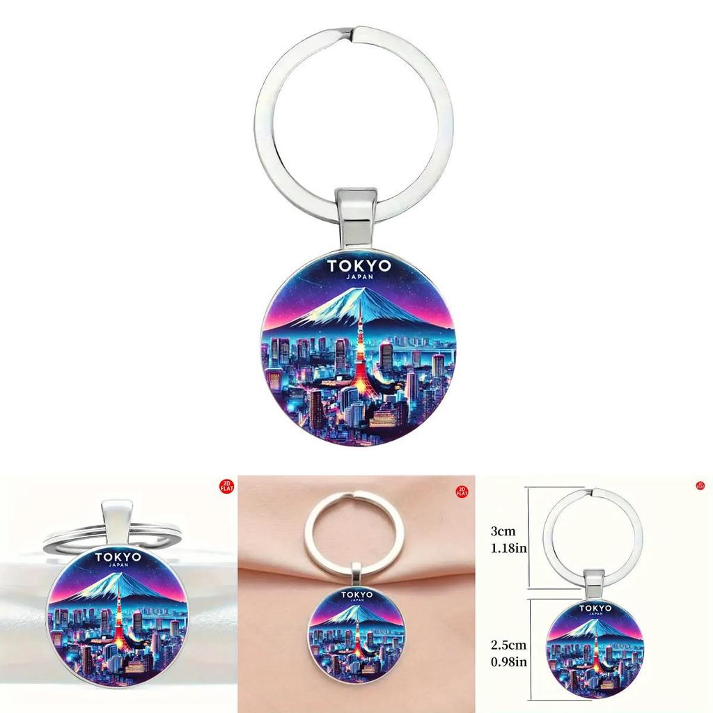 Tokyo Fuji Mountain Jewelry Keyring For Occasion Celebration Gifts