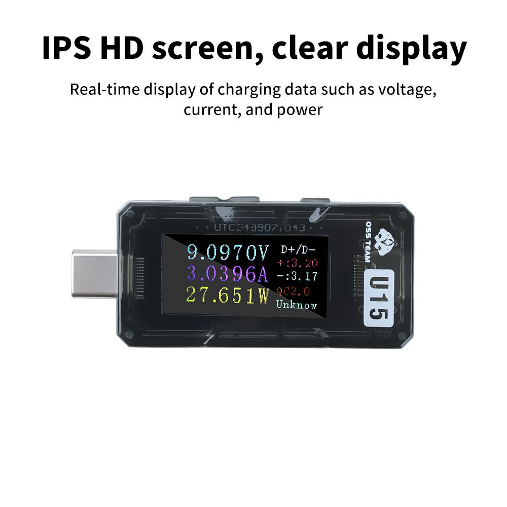 DC4-25V Fast Charging Tester Type-C/USB PD/QC2.0/QC3 High Accuracy Voltage Current Inspection Trigger Capacity Tester