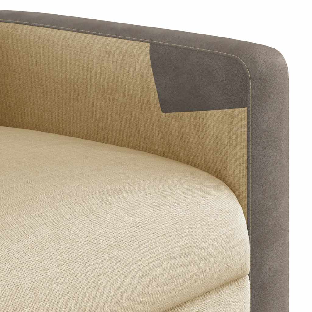 Electric Recliner Chair with Rising Assistance Cream Fabric