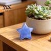 Smooth Surface Stone Faux Crystal Mini Star Figurine Healing Shaped Ornament Easy Clean Hand Carved Pocket Stones for Meditation Reiki Balancing Decor