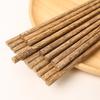 Alishan Solid Wood Chicken Wing Chopsticks - No Paint, No Wax, 10 Pairs, Carved Design Family Pack.
