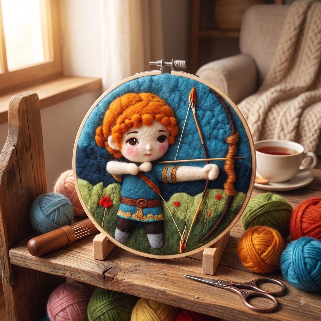 Needle Felting Kit for Beginners with Embroidery, Wool Painting Supplies for DIY Crafts and Home Decor