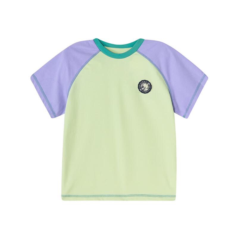 DESA Girls' 2026 Summer Color-block Raglan Short Sleeve T-Shirt